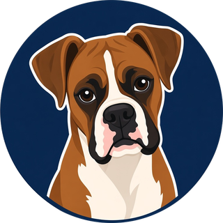 Illustrated Brown Boxer, the Brown Boxer Marketing logo